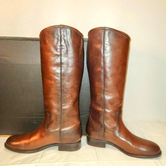 Frye Melissa 2 Leather Equestrian Inspired Pull-On Riding Boots - Picture 8 of 12